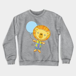 Lion holding a Balloon Crewneck Sweatshirt